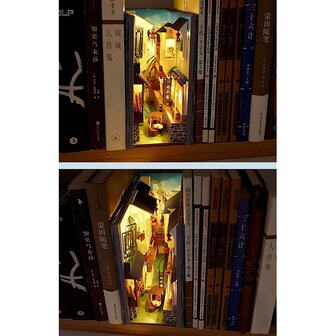 Maison de bricolage miniature Book Nook TC10 (y compris l&#039;&eacute;clairage et le cache anti-poussi&egrave;re)