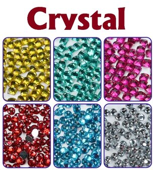 Crystal Diamond Painting Fleurs color&eacute;es 01 (taille au choix)