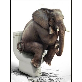 Diamond Painting Toilet Olifant