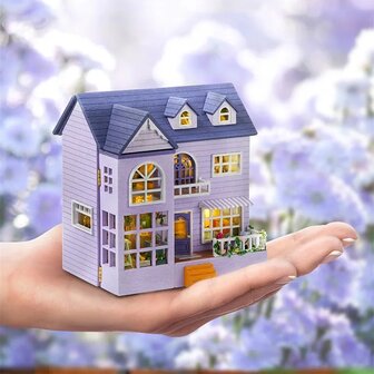 Maisons miniatures DIY lot de 2 (bleu + violet)