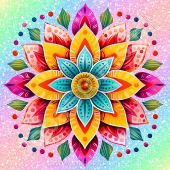 Diamond Painting Mandala Regenboog