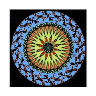 ColorVelvet Fluwelen kleurplaat Mandala nr. 7 met stiften (32x32cm)