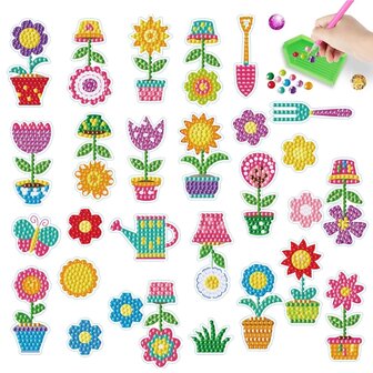 Diamond Painting Sticker set Plantjes (28 stuks)