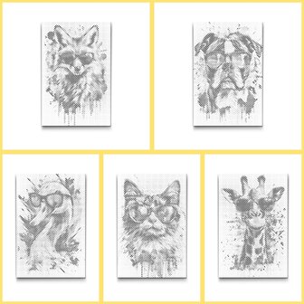 HappyDots DOT Painting Kleurboek Gekke dieren - 20 stippelschilderijen