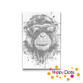 HappyDots DOT Painting Gekke dieren - Aap