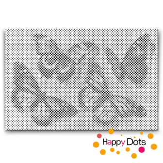 HappyDots DOT Painting Vlinders 06 - 40x60cm