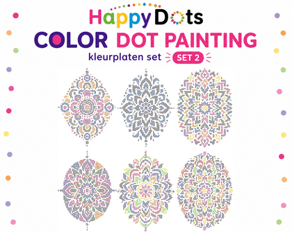 Ensemble de pages &agrave; colorier mandala HappyDots Color DOT