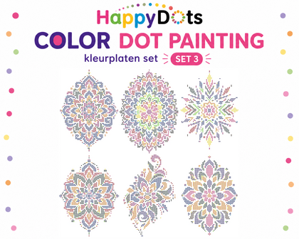 Ensemble de pages &agrave; colorier mandala HappyDots Color DOT