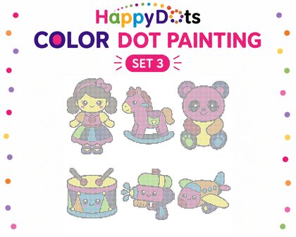 HappyDots Color DOT Ensemble de peinture Jouet A4