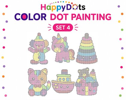 HappyDots Color DOT Ensemble de peinture Jouet A4