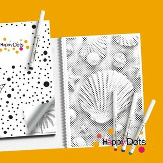 HappyDots DOT Painting Kleurboek Zomer - 20 stippelschilderijen