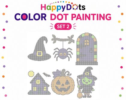 HappyDots Color DOT Ensemble de peinture Halloween A4