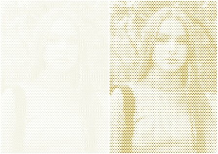 DOT Painting van eigen foto A4 Goud inclusief 1 acryl stift (papier)