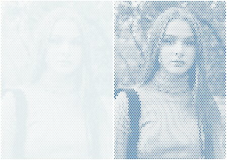 DOT Painting van eigen foto A4 Blauw inclusief 1 acryl stift (papier)