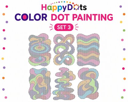 Ensemble de peinture &agrave; points de couleur HappyDots, lignes A4