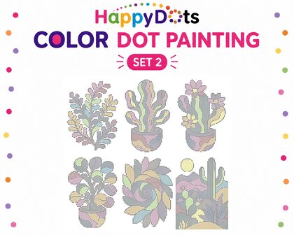 HappyDots Color DOT Painting set Cactus A4