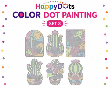 HappyDots Color DOT Painting set Cactus A4