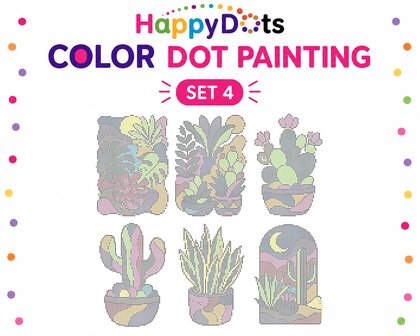 HappyDots Color DOT Painting set Cactus A4