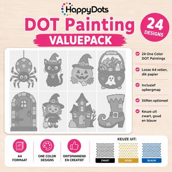 HappyDots DOT Painting Valuepack Halloween (24 stuks)
