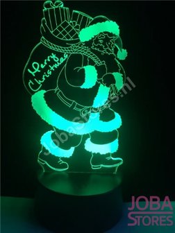 3D Illusie Lamp Kerstman (7 kleuren instelbaar)