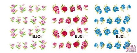 Nagel Sticker Set Glitter &amp; Bloemen (55 vellen)