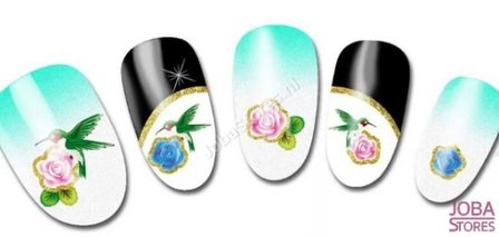 Nagel Sticker Set Glitter &amp; Bloemen (55 vellen)