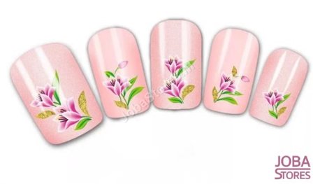 Nagel Sticker Set Glitter &amp; Bloemen (55 vellen)