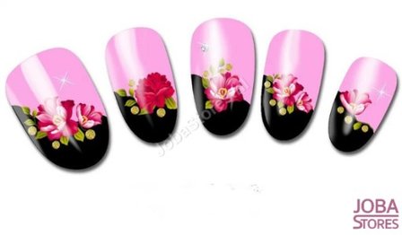 Nagel Sticker Set Glitter &amp; Bloemen (55 vellen)