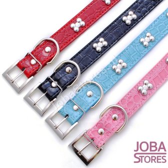 Honden Halsband Botjes Rood XS