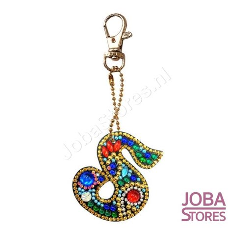 Diamond Painting Sleutelhanger Alfabet Letter B