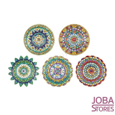 Diamond Painting Sleutelhanger Set Mandala (5 stuks)