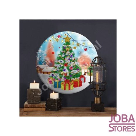 Diamond Painting Décoration murale Sapin de Noël en aluminium (30cm)