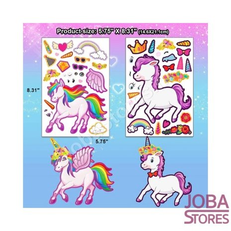 Sticker Fun Sticker Set Licornes (4 pièces)