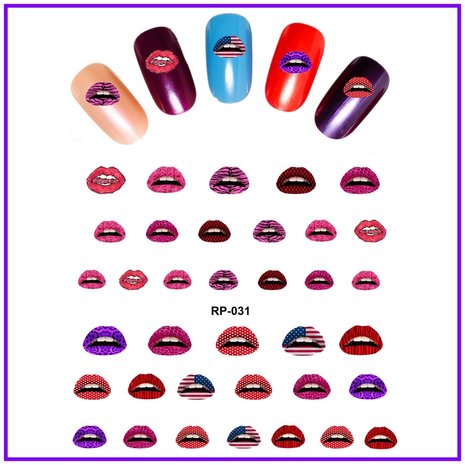 Set de Stickers Ongles Lèvres (150 stickers)