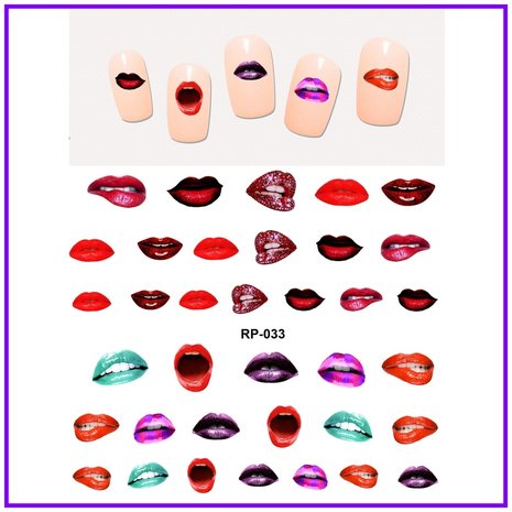 Set de Stickers Ongles Lèvres (150 stickers)