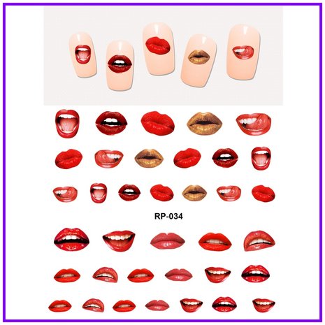 Set de Stickers Ongles Lèvres (150 stickers)