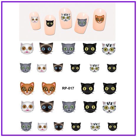 Set Stickers Ongles Chats (150 stickers)