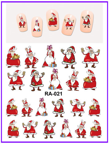 Set d'autocollants pour ongles Pères Noël (150 autocollants)