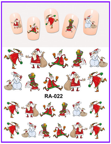 Set d'autocollants pour ongles Pères Noël (150 autocollants)