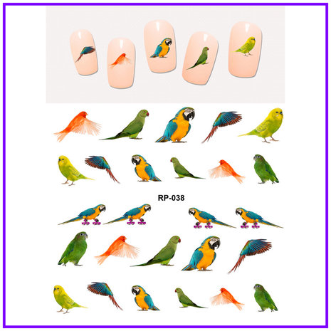 Set de Stickers Ongles Oiseaux (150 stickers)