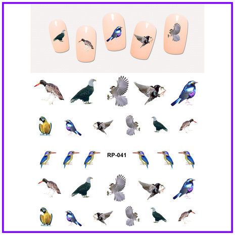 Set de Stickers Ongles Oiseaux (150 stickers)