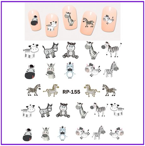 Set de Stickers Ongles Animaux (150 stickers)