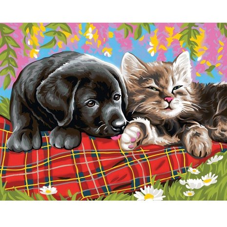 Diamond Painting Chat et Chien 30x40cm