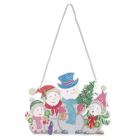 Diamond Painting Christmas Hanging Ornement 01 20cm (Bonhommes de neige)