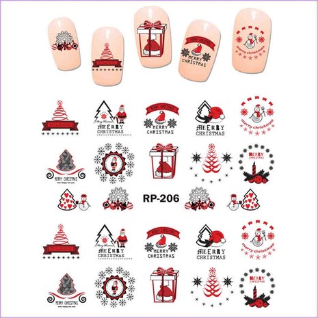 Set de Stickers Ongles Noël 03 (6 feuilles)