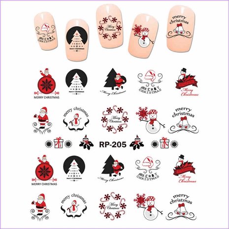 Set de Stickers Ongles Noël 03 (6 feuilles)