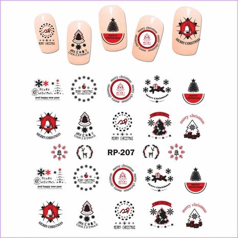 Set de Stickers Ongles Noël 03 (6 feuilles)