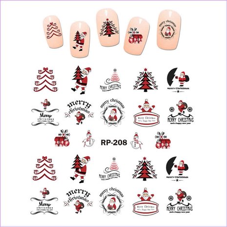 Set de Stickers Ongles Noël 03 (6 feuilles)