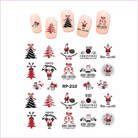 Set de Stickers Ongles Noël 03 (6 feuilles)