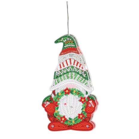 Lampe de Noël à suspendre pour Diamond Painting (Gnome/Leprechaun 04)